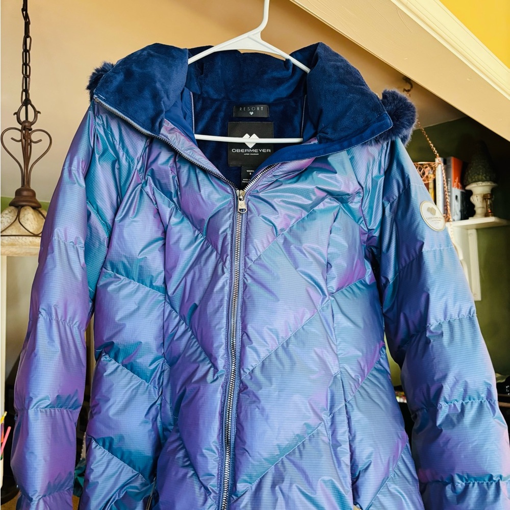 Obermeyer Purple Iridescent Puffer Jacket